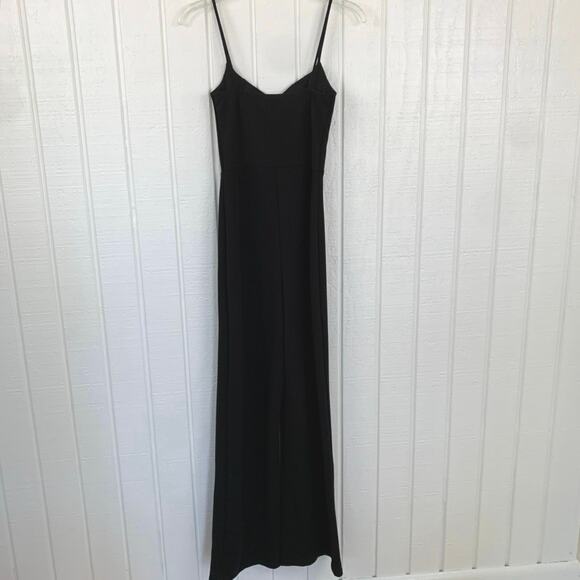 Lulus Women Black Sleeveless Wide Leg Jumpsuit Pants Preppy Goth Party Size XS - Picture 5 of 8